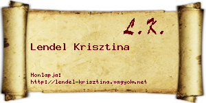 Lendel Krisztina névjegykártya